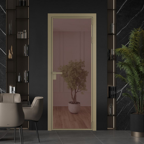 Межкомнатная дверь ProfilDoors 1 AG стекло Золотистая бронза цвет профиля Шампань