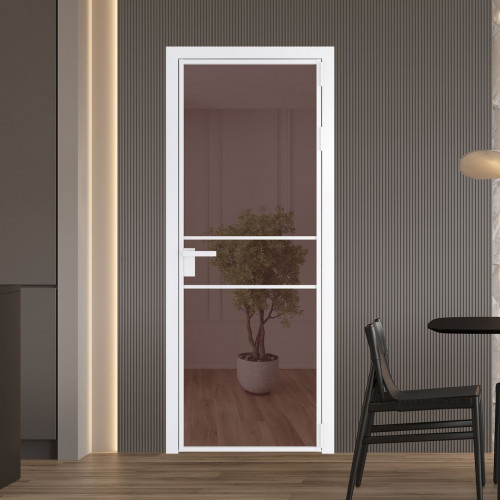 Межкомнатная дверь ProfilDoors 2 AG стекло Золотистая бронза цвет профиля Вайт