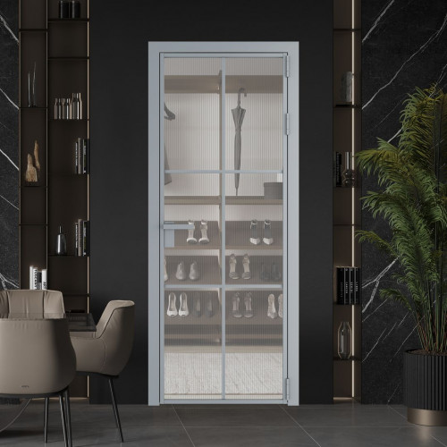 Межкомнатная дверь ProfilDoors 3 AG стекло Мору осветленное цвет профиля Серебро