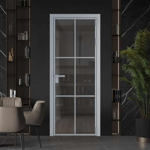 Межкомнатная дверь ProfilDoors 3 AG стекло Тонированное цвет профиля Серебро