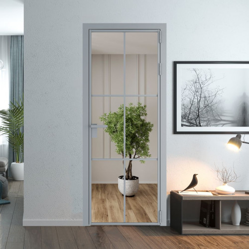 Межкомнатная дверь ProfilDoors 3 AG стекло Зеркало цвет профиля Серебро
