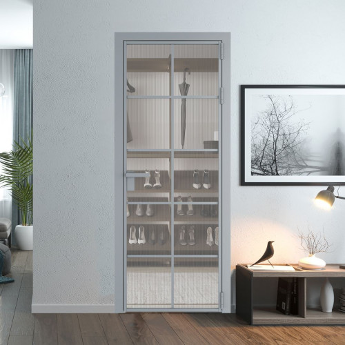 Межкомнатная дверь ProfilDoors 4 AG стекло Мору осветленное цвет профиля Серебро