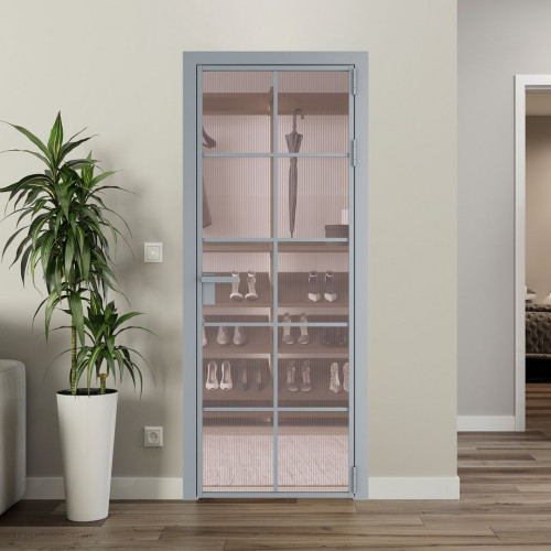 Межкомнатная дверь ProfilDoors 4 AG стекло Мору розовое цвет профиля Серебро