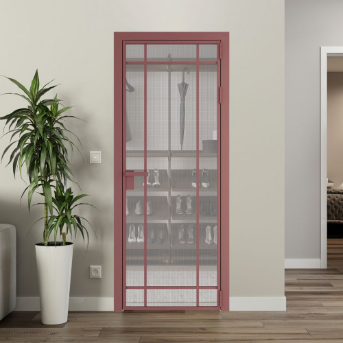 Межкомнатная дверь ProfilDoors 5 AG стекло Кризет цвет профиля Красный антрацит