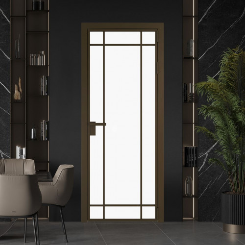 Межкомнатная дверь ProfilDoors 5 AG стекло Монохром белый просветленный триплекс цвет профиля Деорэ
