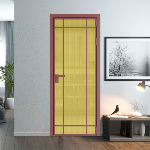 Межкомнатная дверь ProfilDoors 5 AG стекло Мору золото цвет профиля Красный антрацит