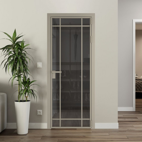 Межкомнатная дверь ProfilDoors 5 AG стекло Тонированное цвет профиля Никель матовый