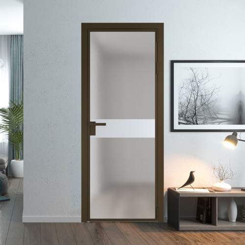 Межкомнатная дверь ProfilDoors 6 AG стекло Матовое цвет профиля Деорэ вставка Вайт
