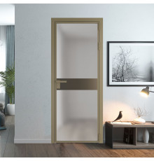 Межкомнатная дверь ProfilDoors 6 AG стекло Матовое цвет профиля Шампань вставка Перламутр бронза