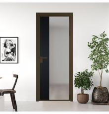 Межкомнатная дверь ProfilDoors 7 AG стекло Матовое цвет профиля Деорэ вставка Блэк