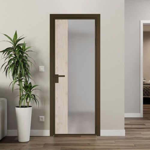 Межкомнатная дверь ProfilDoors 7 AG стекло Матовое цвет профиля Деорэ вставка Каштан светлый