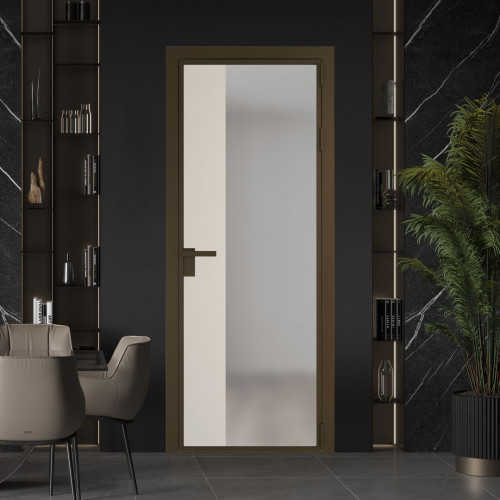 Межкомнатная дверь ProfilDoors 7 AG стекло Матовое цвет профиля Деорэ вставка Кремовая Магнолия
