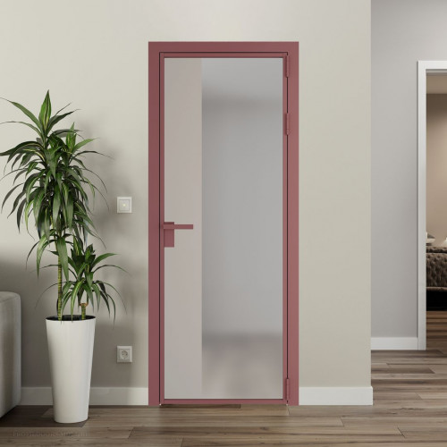 Межкомнатная дверь ProfilDoors 7 AG стекло Матовое цвет профиля Красный антрацит вставка Сэнд