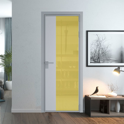 Межкомнатная дверь ProfilDoors 7 AG стекло Мору золото цвет профиля Серебро вставка Лайт Грей
