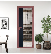 7 AG стекло Прозрачное цвет профиля Красный антрацит вставка Нэви Блу