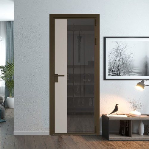 Межкомнатная дверь ProfilDoors 7 AG стекло Тонированное цвет профиля Деорэ вставка Сэнд