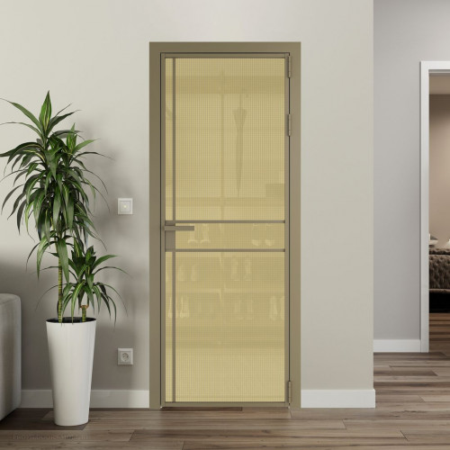 Межкомнатная дверь ProfilDoors 9 AG стекло Кризет золото цвет профиля Шампань