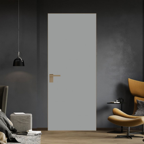 Межкомнатная дверь ProfilDoors 1 AGK цвет Монохром серый триплекс кромка Шампань