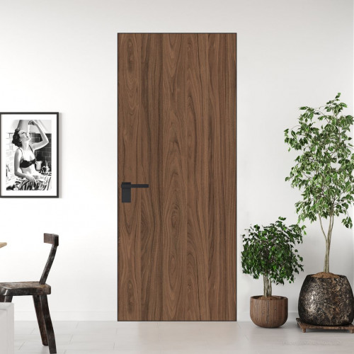 Межкомнатная дверь ProfilDoors 1 AGK цвет Ясень горный кромка Черный матовый