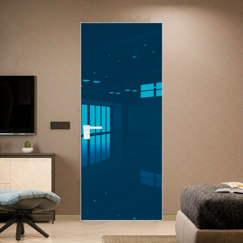 Межкомнатная дверь ProfilDoors 1 AGK цвет Зеркало Blue кромка Вайт