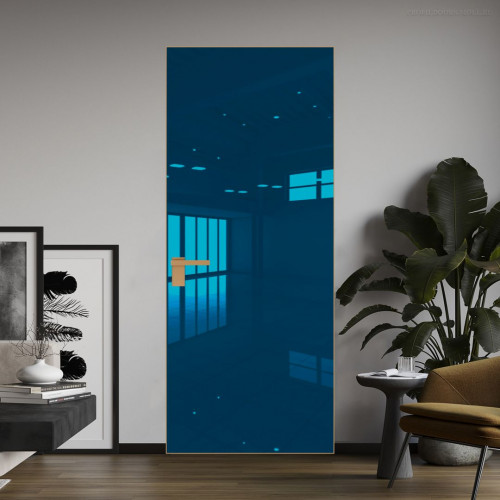 Межкомнатная дверь ProfilDoors 1 AGK цвет Зеркало Blue кромка Золото