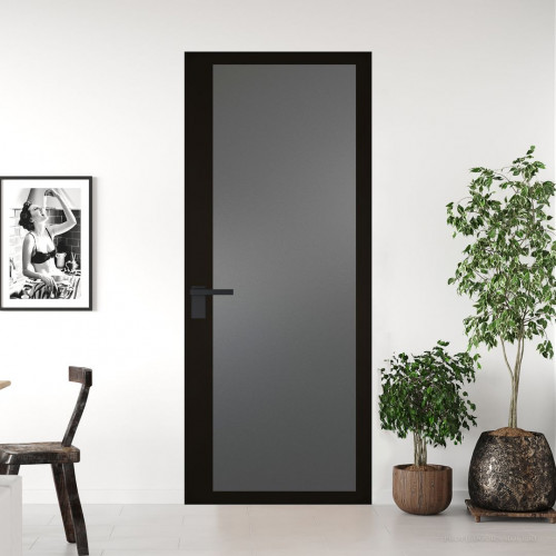 Межкомнатная дверь ProfilDoors 2 AGK цвет Мателюкс графит черный прокрас кромка Черный матовый