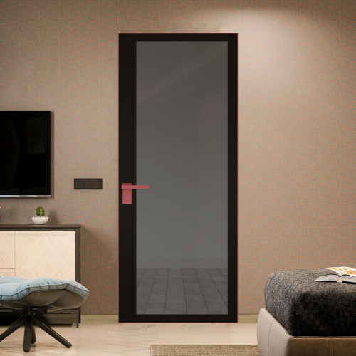 Межкомнатная дверь ProfilDoors 2 AGK цвет Планибель графит черный прокрас кромка Красный антрацит