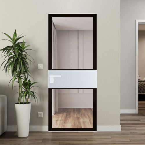 Межкомнатная дверь ProfilDoors 5 AGK цвет Планибель черный прокрас вставка Вайт кромка Вайт