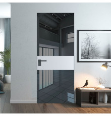 5 AGK цвет Зеркало Grey вставка Вайт кромка Серая ночь
