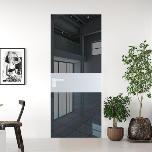 Межкомнатная дверь ProfilDoors 5 AGK цвет Зеркало Grey вставка Вайт кромка Вайт