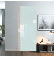6 AGK цвет Lacobel Белый лак вставка Каштан светлый кромка Вайт