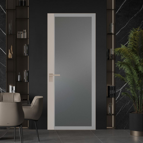 Межкомнатная дверь ProfilDoors 6 AGK цвет Мателюкс графит серый прокрас вставка Сэнд кромка Никель матовый