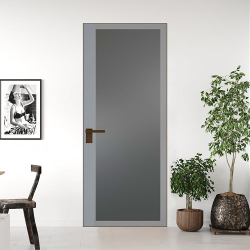 Межкомнатная дверь ProfilDoors 6 AGK цвет Мателюкс графит серый прокрас вставка Смоки кромка Деорэ