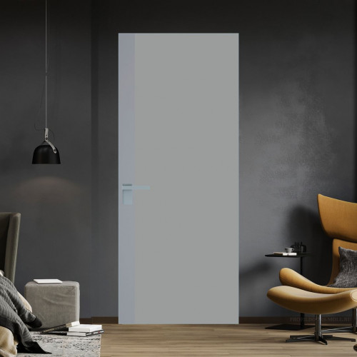 Межкомнатная дверь ProfilDoors 6 AGK цвет Монохром серый триплекс вставка Смоки кромка Матовая