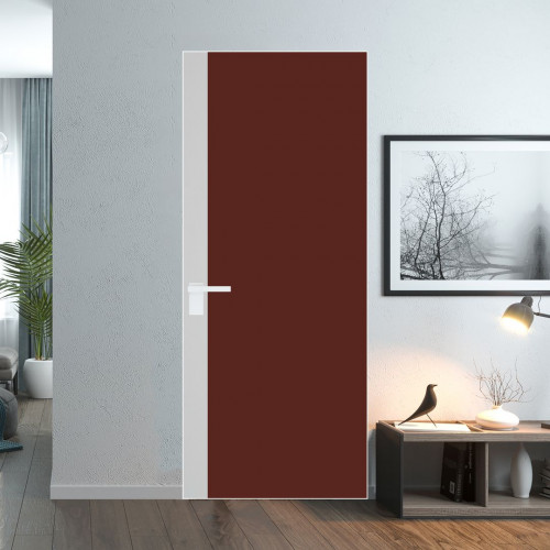 Межкомнатная дверь ProfilDoors 6 AGK цвет Монохром шоколад триплекс вставка Крем Вайт кромка Вайт