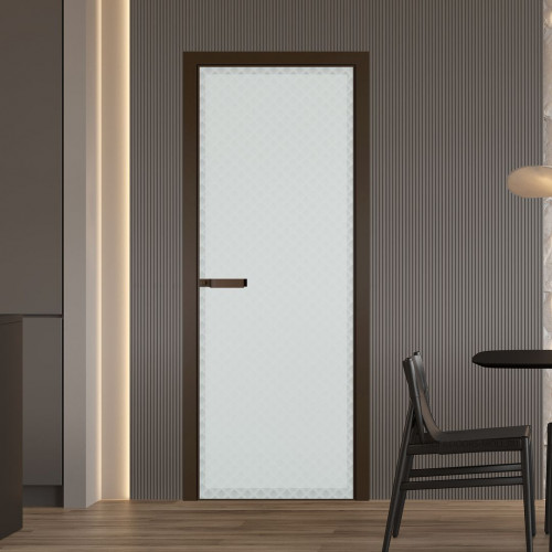 Межкомнатная дверь ProfilDoors 1 AGN стекло Град профиль Деорэ короб с наличником