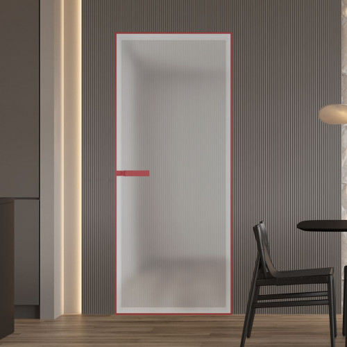 Межкомнатная дверь ProfilDoors 1 AGN стекло Матовое профиль Красный антрацит короб без наличника