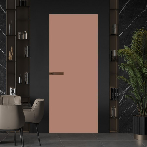Межкомнатная дверь ProfilDoors 1 AGN стекло Монохром капучино триплекс профиль Деорэ короб без наличника