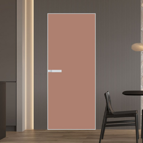 Межкомнатная дверь ProfilDoors 1 AGN стекло Монохром капучино триплекс профиль Вайт короб без наличника