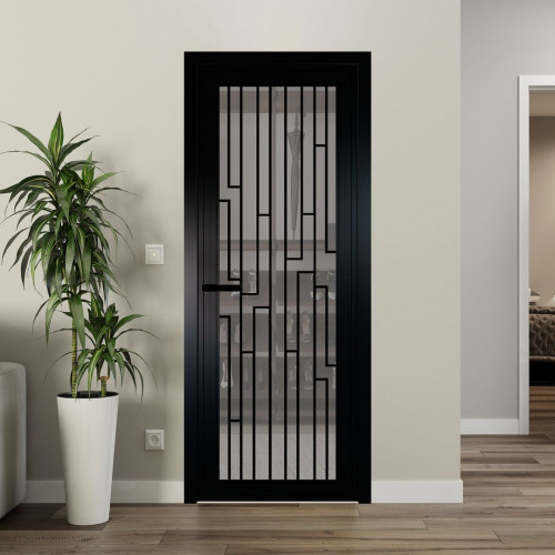 Межкомнатная дверь ProfilDoors 1 AGP Комфорт серый профиль Черный матовый Рисунок 5