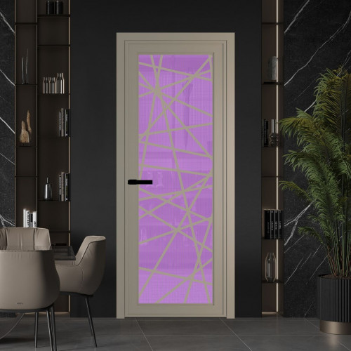 Межкомнатная дверь ProfilDoors 1 AGP Кризет фиолетовое профиль Никель матовый Рисунок 4