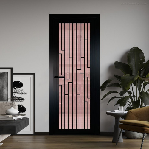 Межкомнатная дверь ProfilDoors 1 AGP Кризет розовое профиль Черный матовый Рисунок 5
