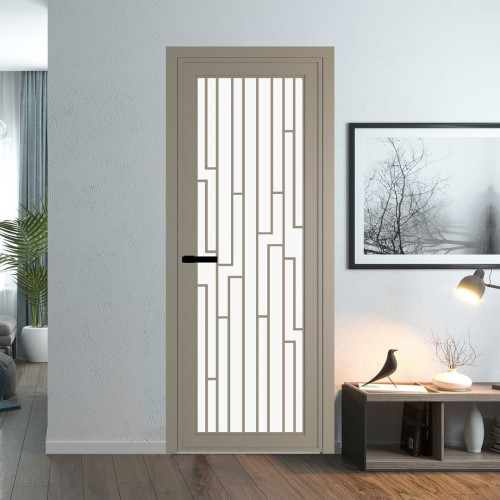 Межкомнатная дверь ProfilDoors 1 AGP Монохром белый просветленный триплекс профиль Никель матовый Рисунок 5