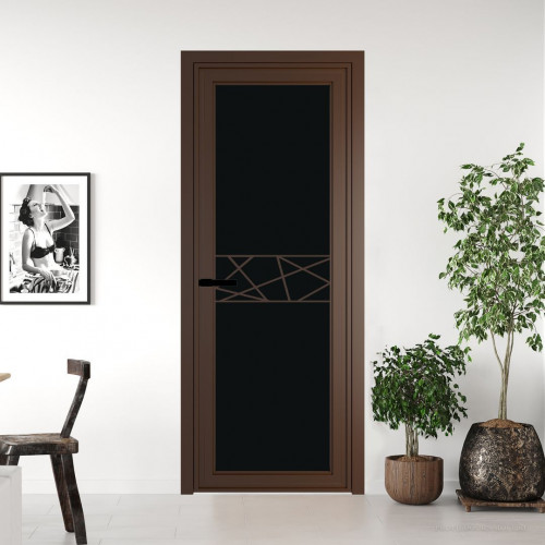 Межкомнатная дверь ProfilDoors 1 AGP Монохром черный триплекс профиль Деорэ Рисунок 1