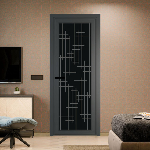 Межкомнатная дверь ProfilDoors 1 AGP Монохром черный триплекс профиль Серая ночь Рисунок 6