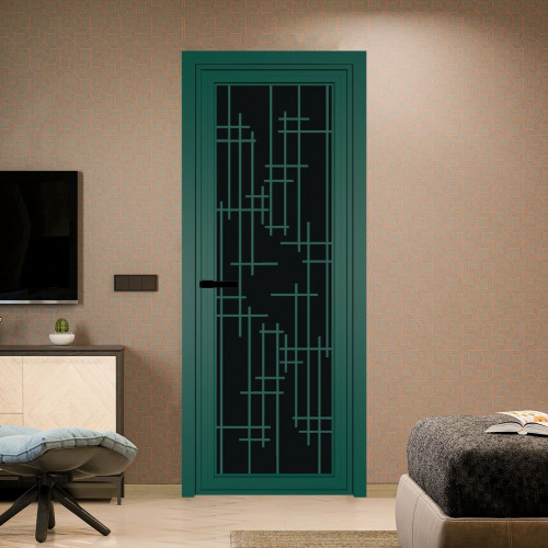 Межкомнатная дверь ProfilDoors 1 AGP Монохром черный триплекс профиль Зеленый воск Рисунок 6