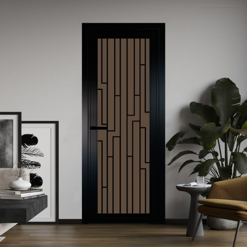 Межкомнатная дверь ProfilDoors 1 AGP Монохром гляссе триплекс профиль Черный матовый Рисунок 5