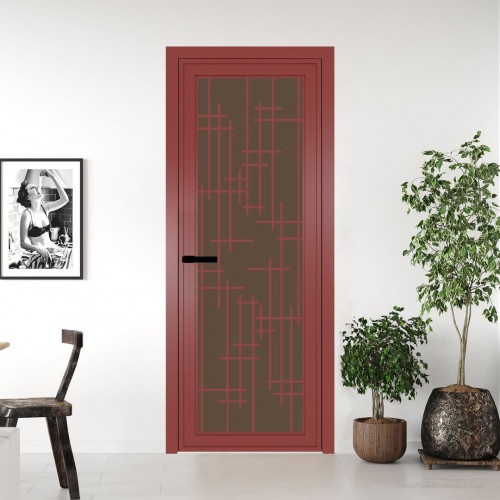 Межкомнатная дверь ProfilDoors 1 AGP Монохром гляссе триплекс профиль Красный антрацит Рисунок 6
