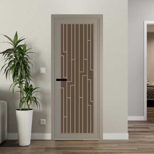 Межкомнатная дверь ProfilDoors 1 AGP Монохром гляссе триплекс профиль Никель матовый Рисунок 5