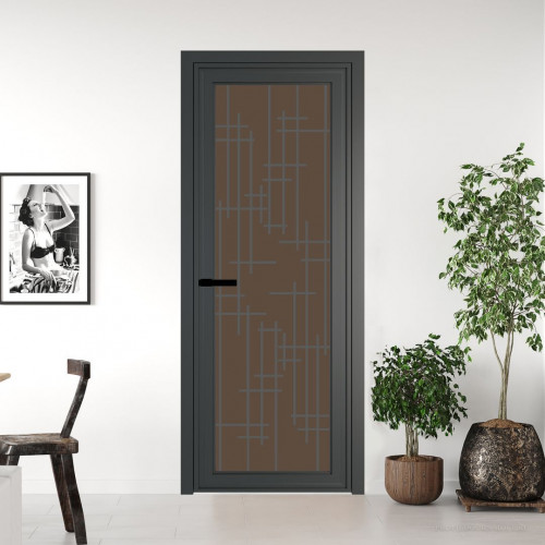 Межкомнатная дверь ProfilDoors 1 AGP Монохром гляссе триплекс профиль Серая ночь Рисунок 6